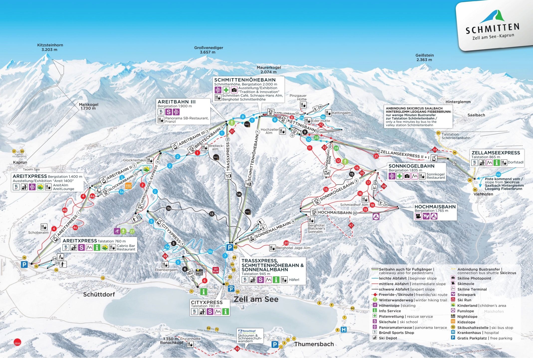 Zell Piste Map